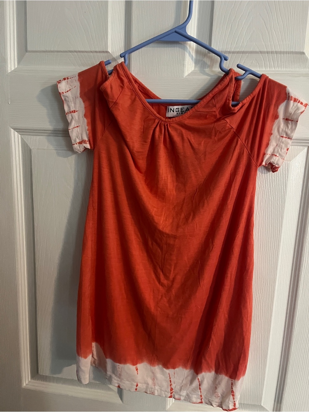 Ingear Kids Coral Orange V-Neck Short Sleeve Top